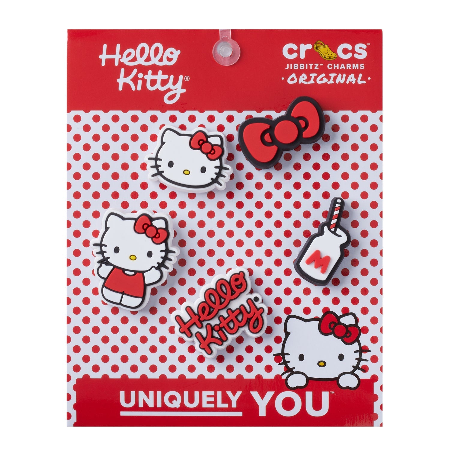 Crocs Hello Kitty 5 Pack Jibbitz - Comfortable Lightweight Slip-On Clogs Shoes Unisex Non-Slip Waterproof