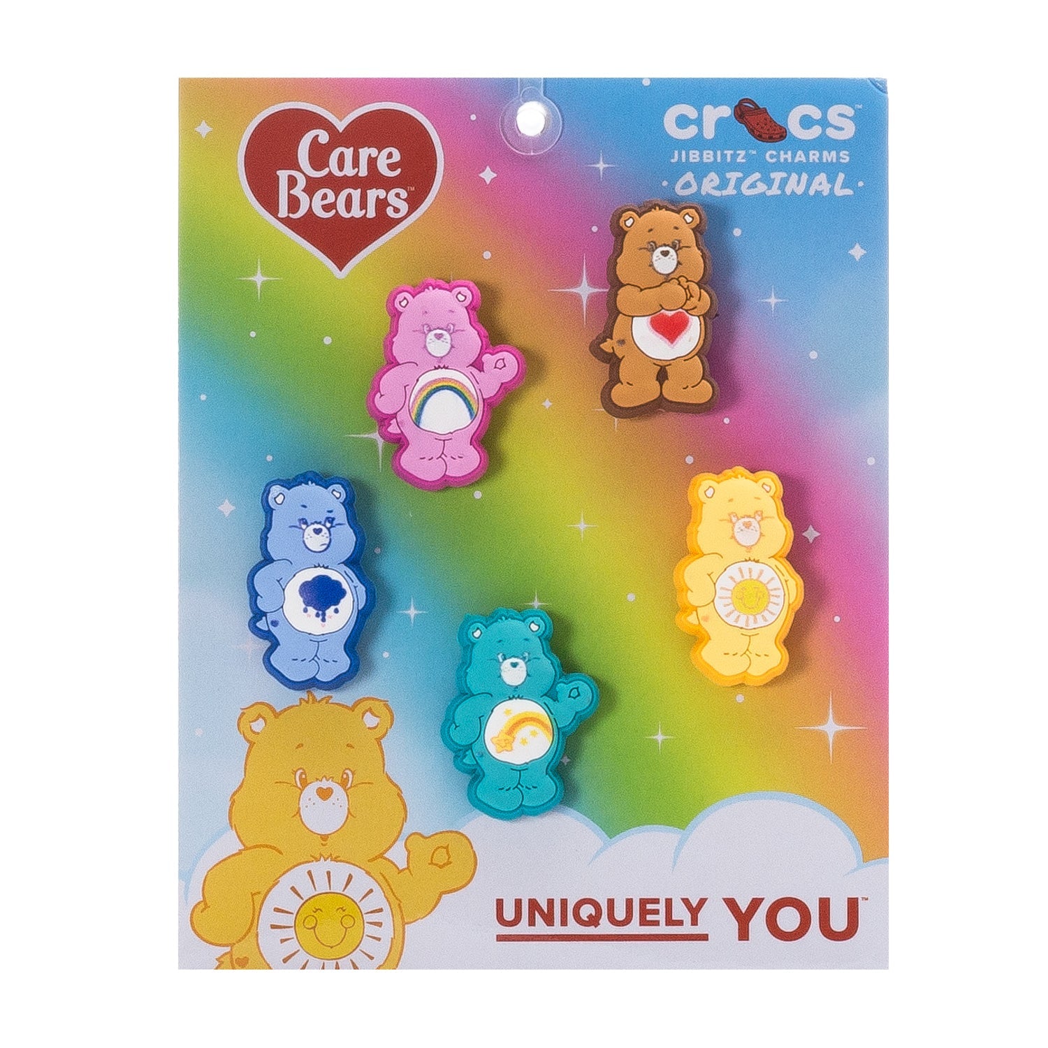 Crocs Care Bears 5 Pack Jibbitz - Comfortable Lightweight Slip-On Clogs Shoes Unisex Non-Slip Waterproof
