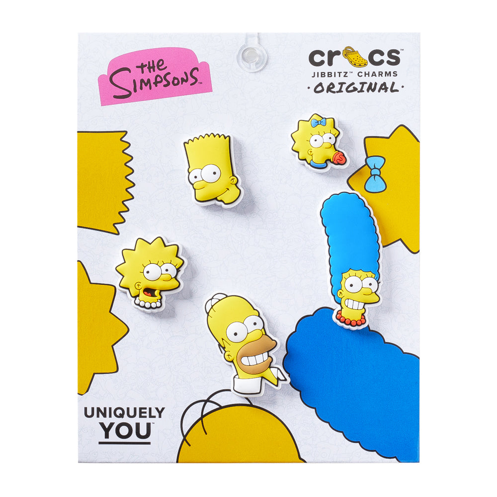 Crocs The Simpsons 5 Pack Jibbitz - Comfortable Lightweight Slip-On Clogs Shoes Unisex Non-Slip Waterproof