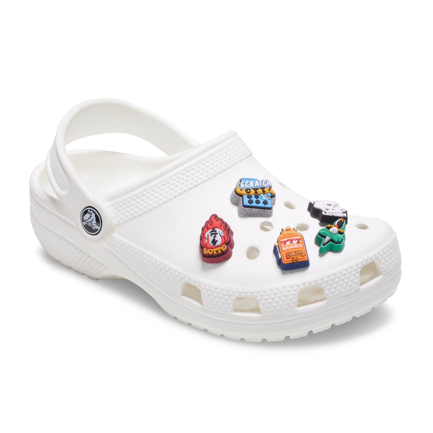 Crocs Lucky Lotto 5 Pack Jibbitz - Comfortable Lightweight Slip-On Clogs Shoes Unisex Non-Slip Waterproof