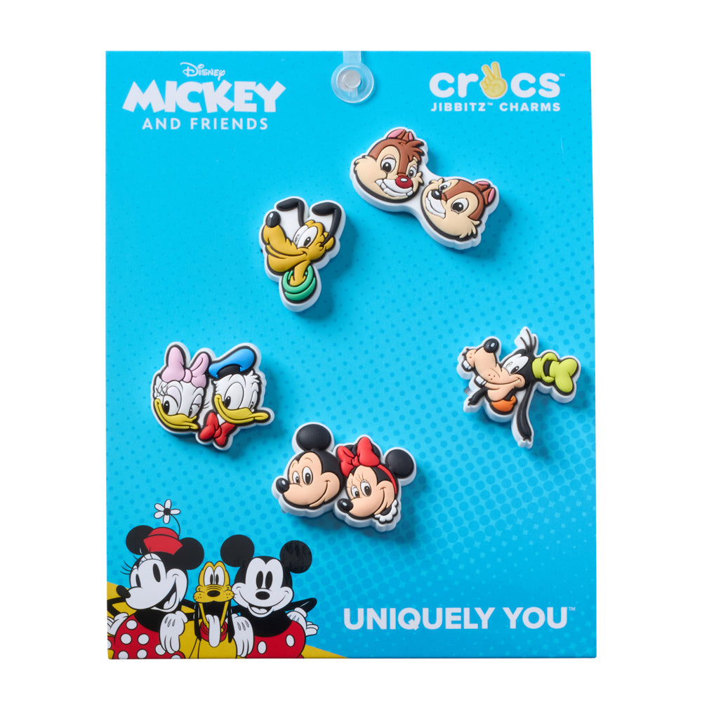 Crocs Mickey and Friends 5 Pack Jibbitz - Comfortable Lightweight Slip-On Clogs Shoes Unisex Non-Slip Waterproof