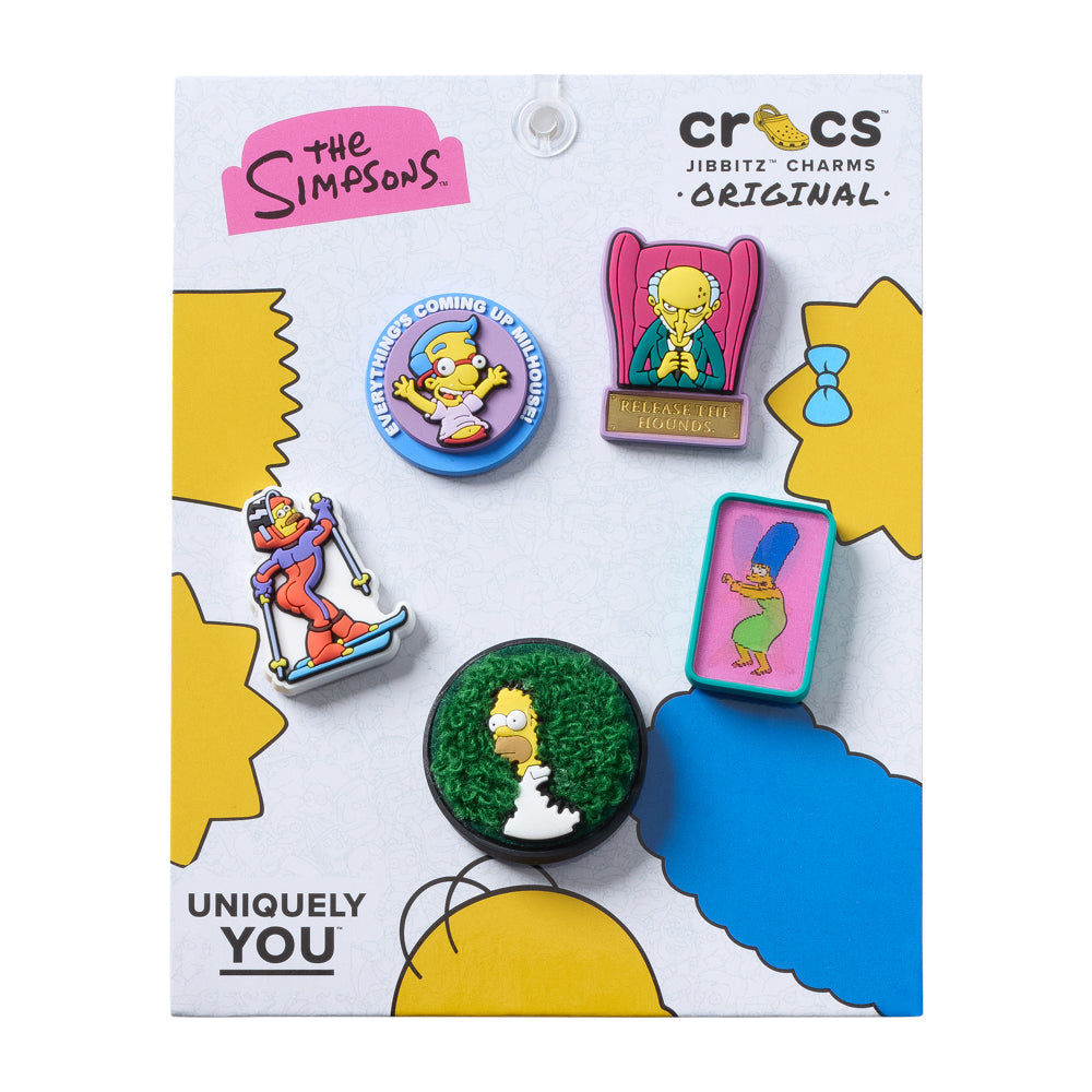 Crocs The Simpsons Meme 5 Pack Jibbitz - Comfortable Lightweight Slip-On Clogs Shoes Unisex Non-Slip Waterproof