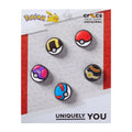 Crocs Poke Ball 5 Pack Jibbitz - Comfortable Lightweight Slip-On Clogs Shoes Unisex Non-Slip Waterproof