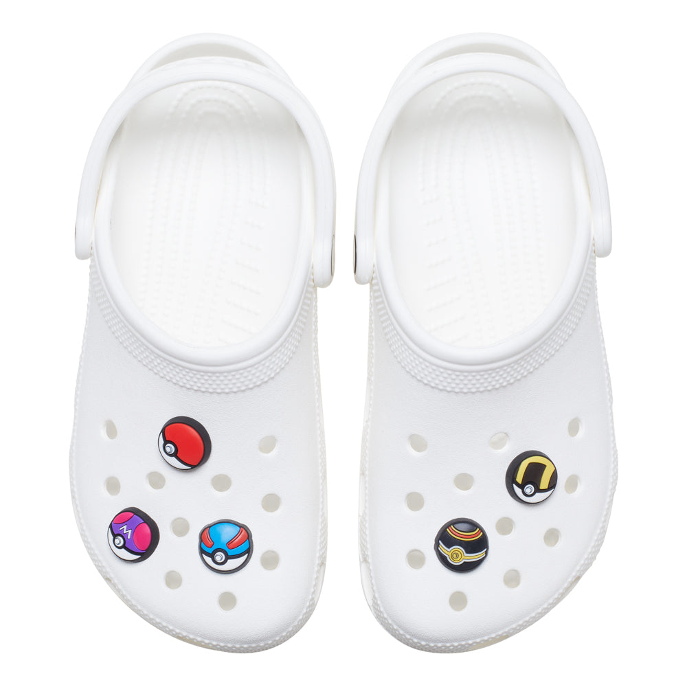 Crocs Poke Ball 5 Pack Jibbitz - Comfortable Lightweight Slip-On Clogs Shoes Unisex Non-Slip Waterproof
