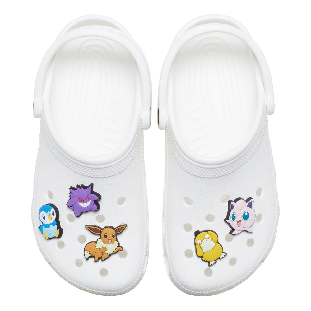 Crocs Pokemon Assorted 5 Pack Jibbitz - Comfortable Lightweight Slip-On Clogs Shoes Unisex Non-Slip Waterproof