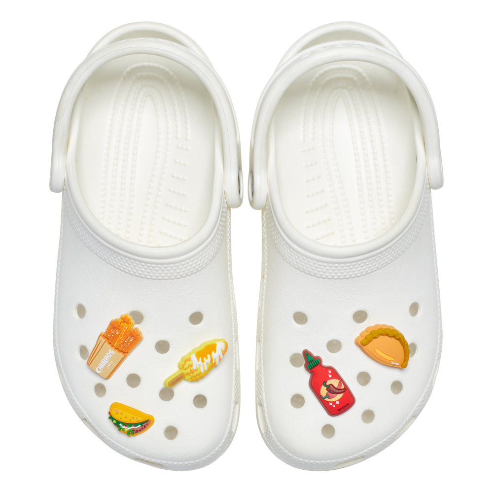 Crocs Yummy Foods Night Out 5 Pack Jibbitz - Comfortable Lightweight Slip-On Clogs Shoes Unisex Non-Slip Waterproof