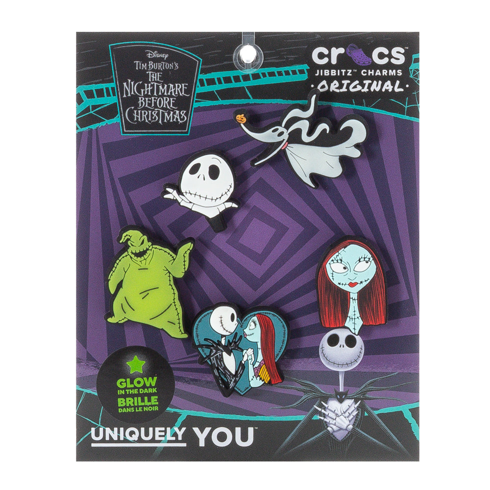Crocs Nightmare Before Xmas 5 Pack Jibbitz - Comfortable Lightweight Slip-On Clogs Shoes Unisex Non-Slip Waterproof