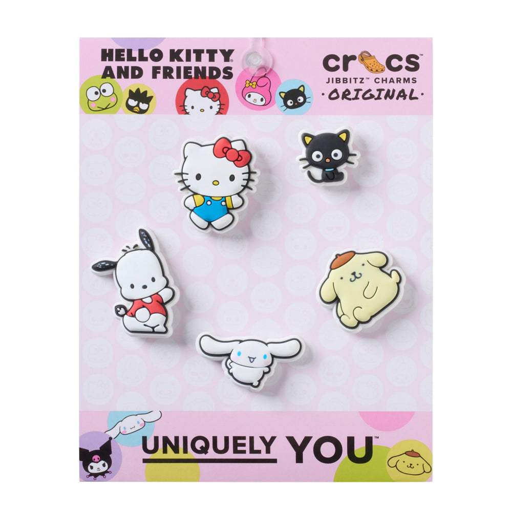 Crocs Hello Kitty's Friends 5 Pack Jibbitz - Comfortable Lightweight Slip-On Clogs Shoes Unisex Non-Slip Waterproof