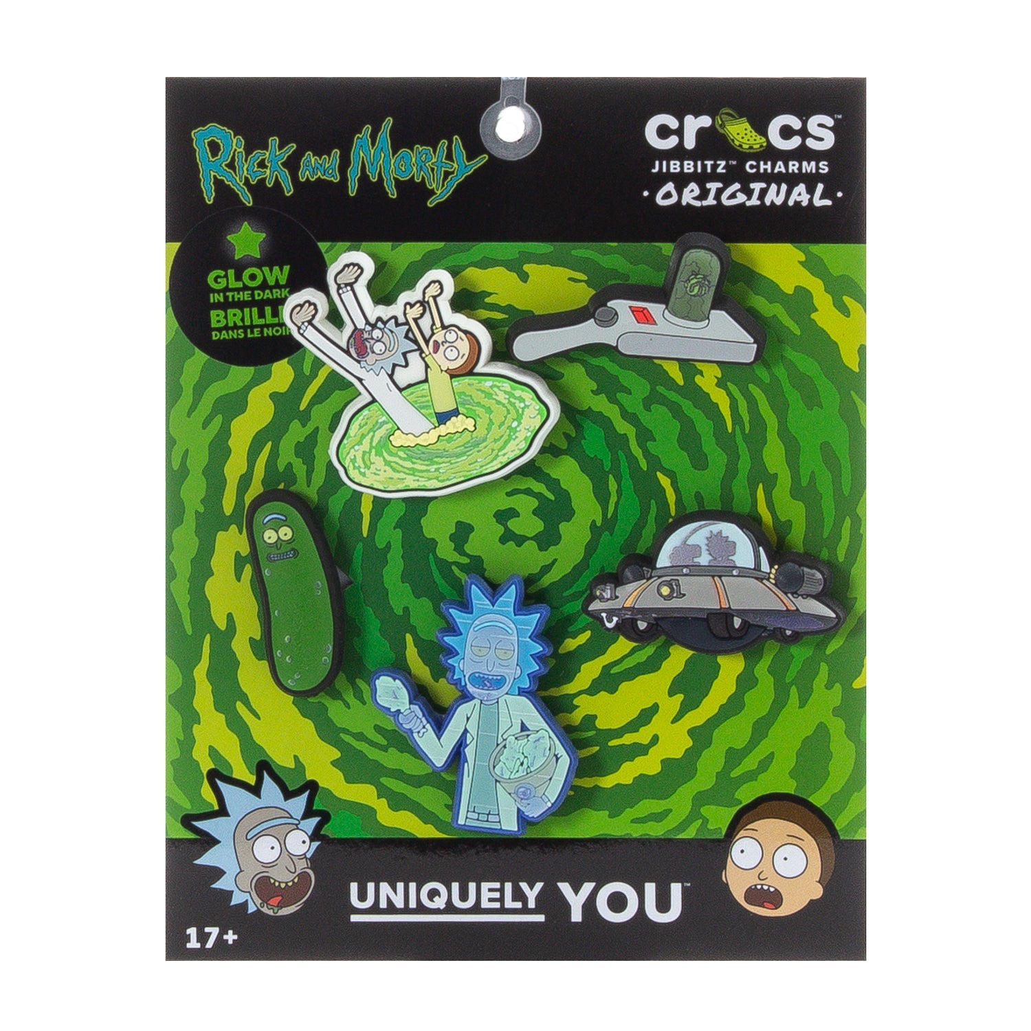 Crocs Rick and Morty 5 Pack Jibbitz - Comfortable Lightweight Slip-On Clogs Shoes Unisex Non-Slip Waterproof
