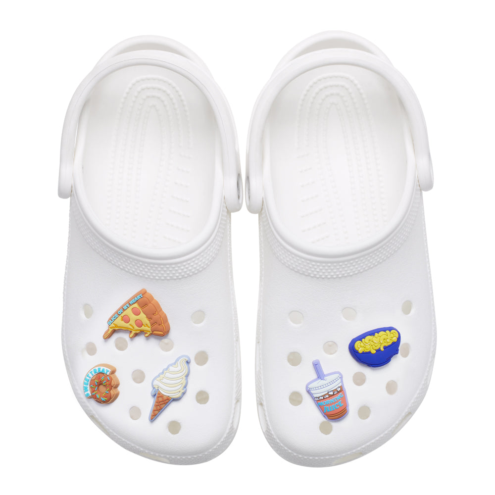 Crocs Funny Foods 5 Pack Jibbitz - Comfortable Lightweight Slip-On Clogs Shoes Unisex Non-Slip Waterproof