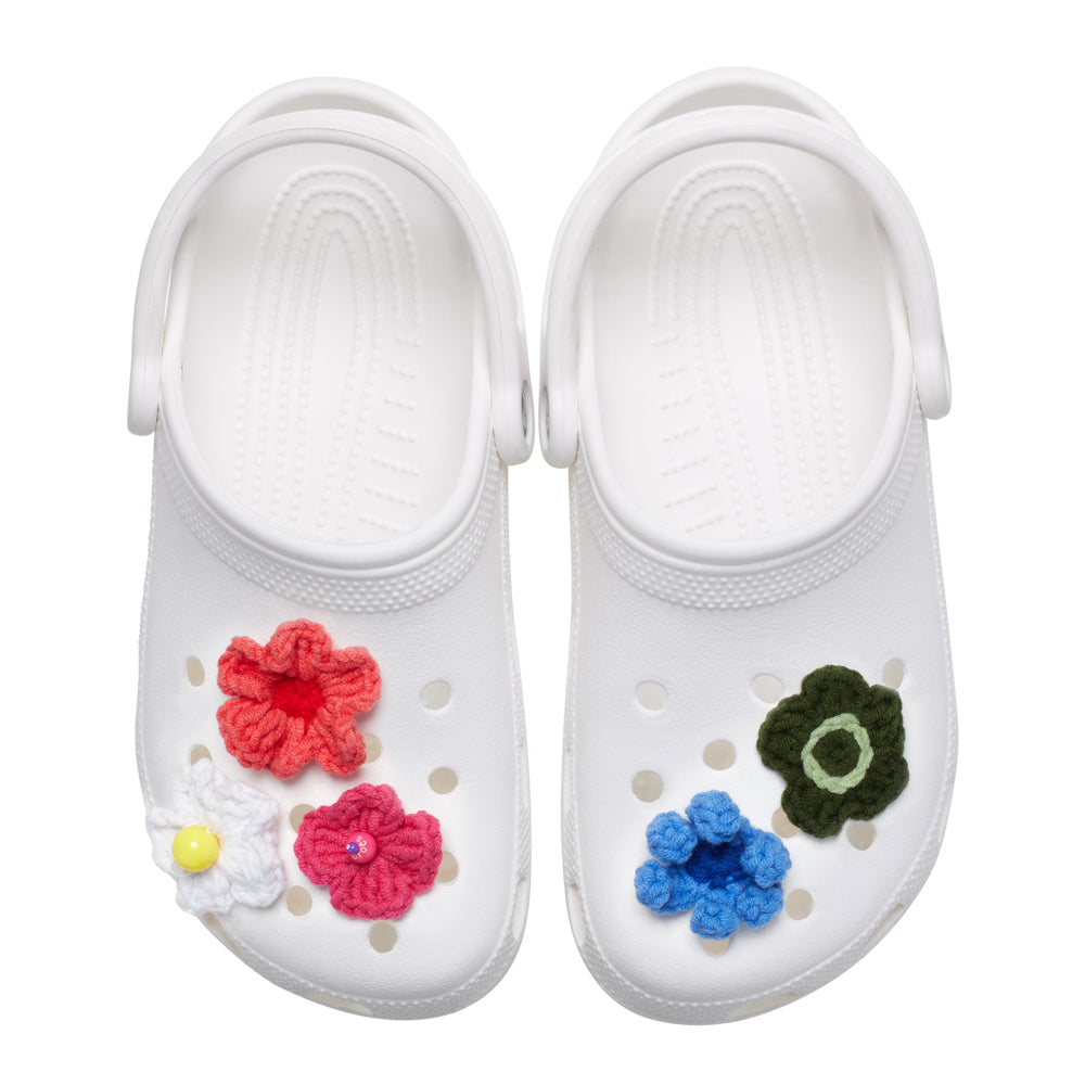 Crocs Crochet Floral Mix 5 Pack Jibbitz - Comfortable Lightweight Slip-On Clogs Shoes Unisex Non-Slip Waterproof