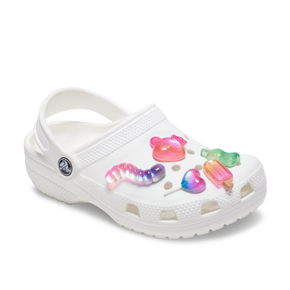 Crocs Jelly Candy 5 Pack Jibbitz - Comfortable Lightweight Slip-On Clogs Shoes Unisex Non-Slip Waterproof