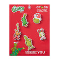 Crocs The Grinch 5 Pack Jibbitz - Comfortable Lightweight Slip-On Clogs Shoes Unisex Non-Slip Waterproof