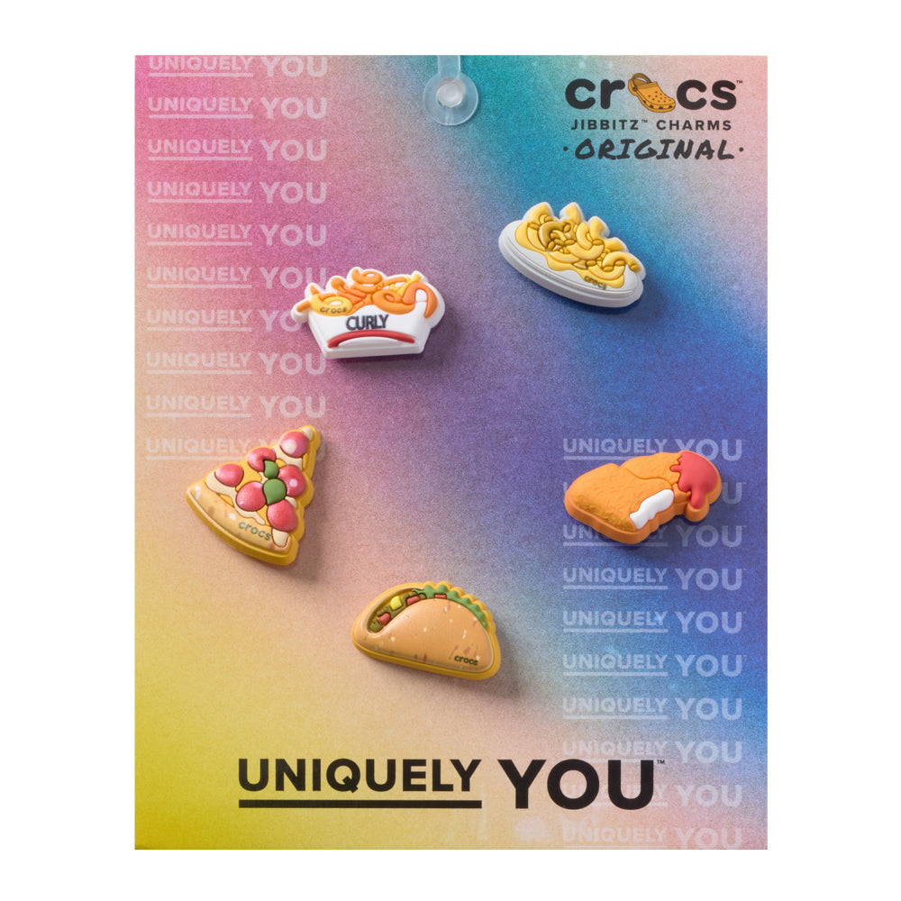 Crocs Favorite Foods 5 Pack Jibbitz - Comfortable Lightweight Slip-On Clogs Shoes Unisex Non-Slip Waterproof