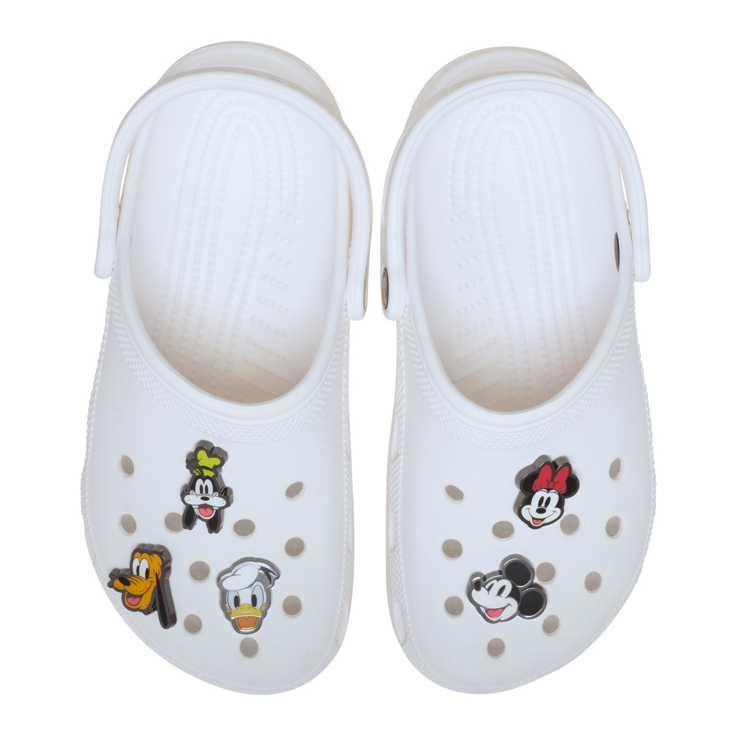 Crocs Mickey and Friends Elevated Metal 5 Pack Jibbitz - Comfortable Lightweight Slip-On Clogs Shoes Unisex Non-Slip Waterproof