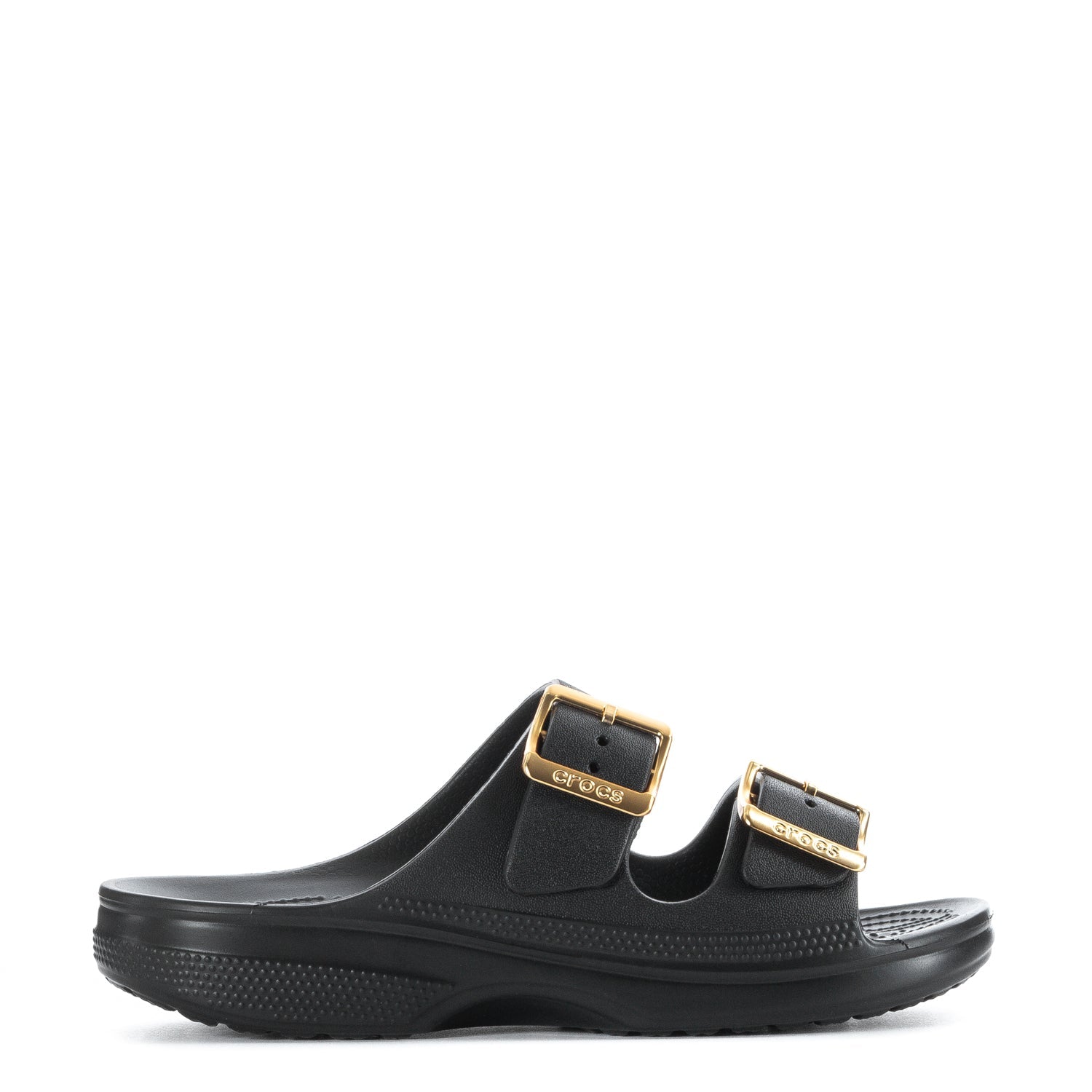 Crocs Saturday Metallic Buckle Sandal - Womens - Comfortable Lightweight Slip-On Clogs Shoes Unisex Non-Slip Waterproof