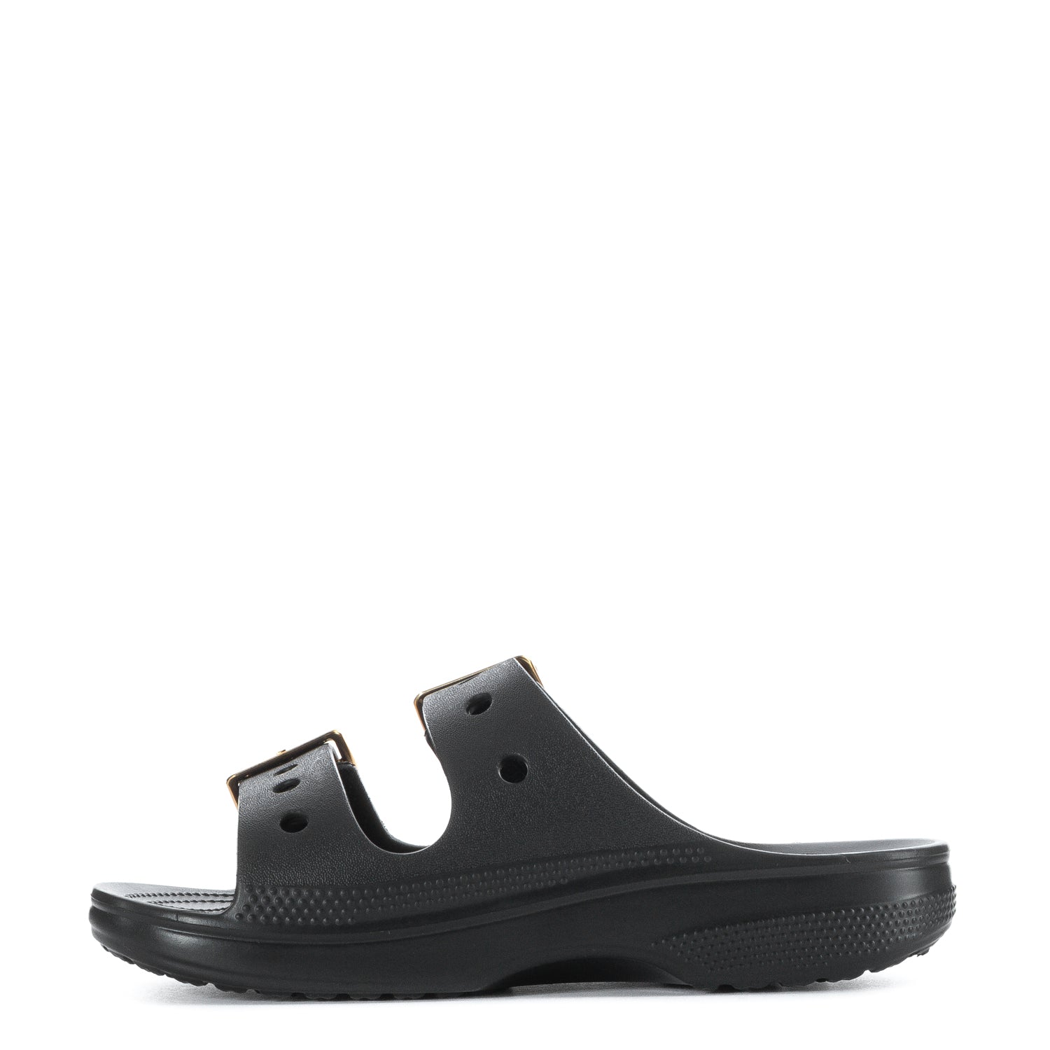 Crocs Saturday Metallic Buckle Sandal - Womens - Comfortable Lightweight Slip-On Clogs Shoes Unisex Non-Slip Waterproof